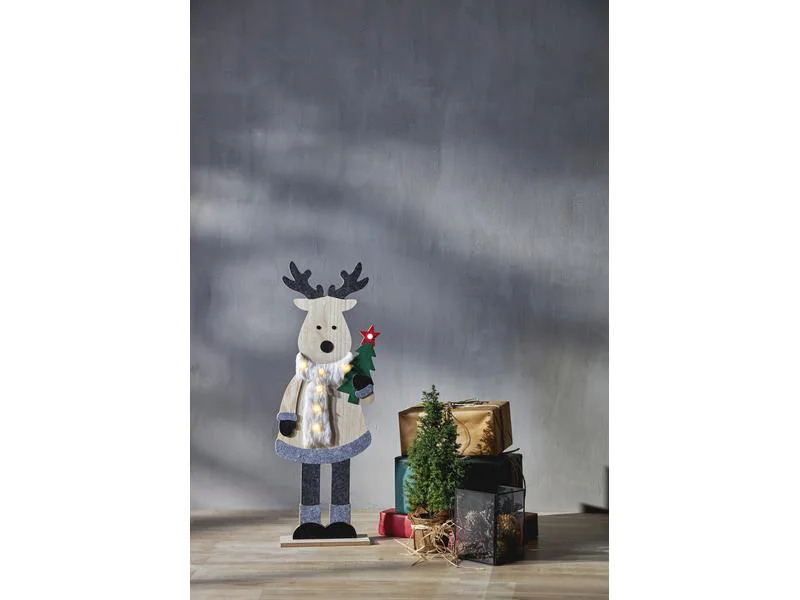 Star Trading LED-Dekoration Billy, Rentier, 80 cm