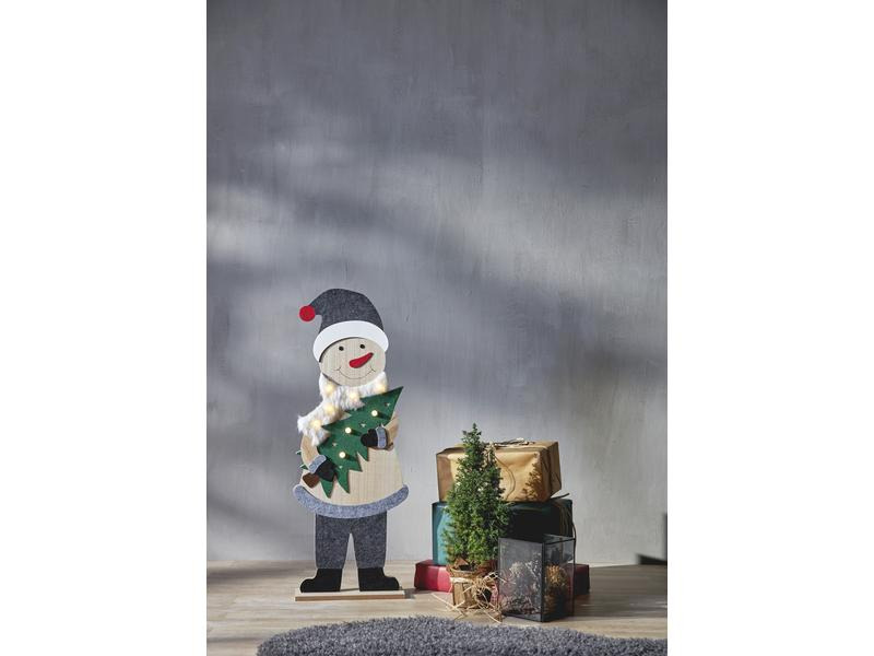 Star Trading LED-Dekoration Billy, Schneemann, 80 cm