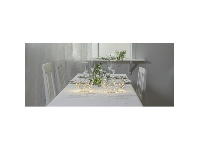 Star Trading LED-Dekoration Crown, 120 LED, Silber