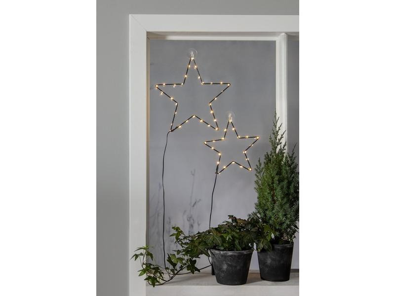 Star Trading LED-Dekoration Stella, 50 LED, Schwarz