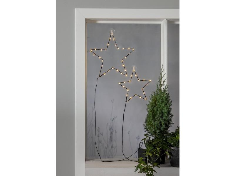 Star Trading LED-Dekoration Stella, 50 LED, Schwarz