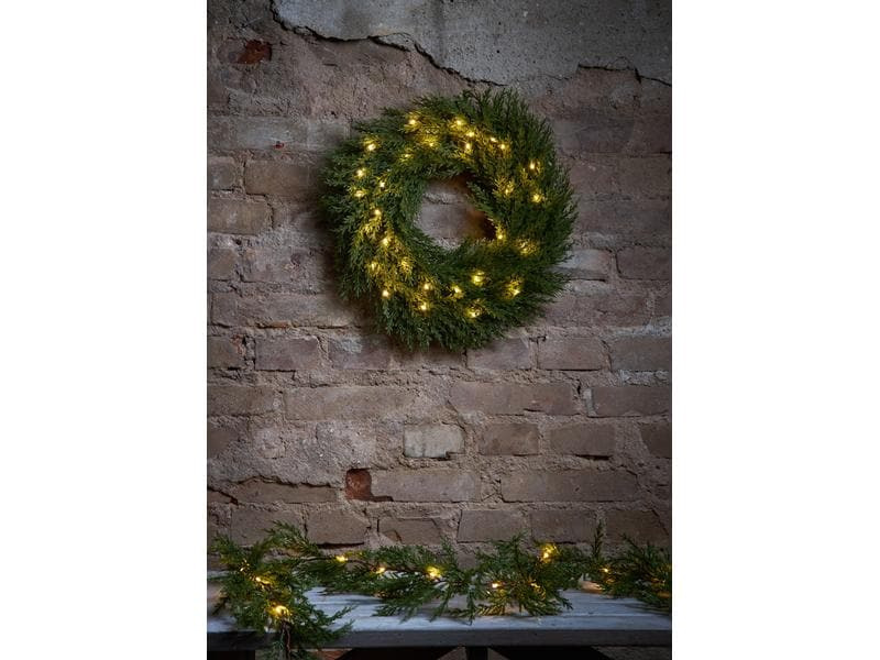 Star Trading LED-Kranz Thuja, Ø 45 cm