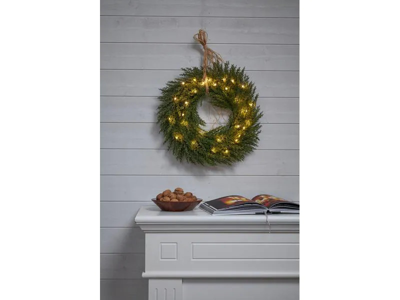 Star Trading LED-Kranz Thuja, Ø 45 cm
