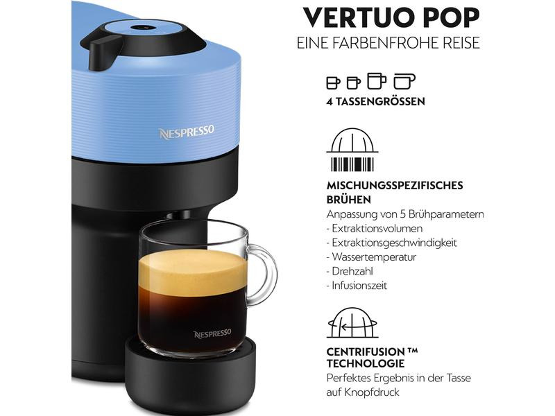 De'Longhi Kaffeemaschine Nespresso Vertuo Pop Blau/Schwarz ENV90