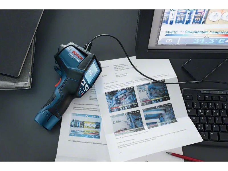 Bosch Professional Temperatur- und Feuchtigkeitsmessgerät GIS 1000 C, 12V Akku