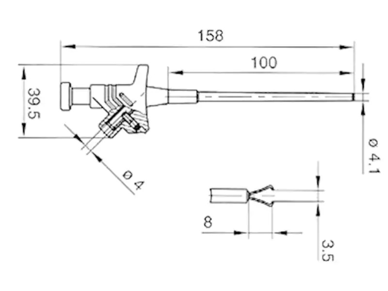 Velleman Klemmprüfspitze HM6410, Rot