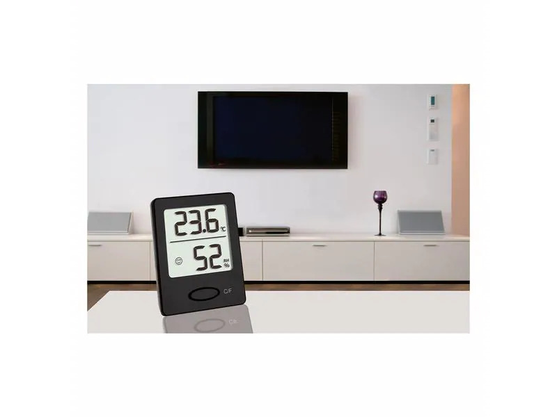 TFA Dostmann Thermo-/Hygrometer Digital Schwarz