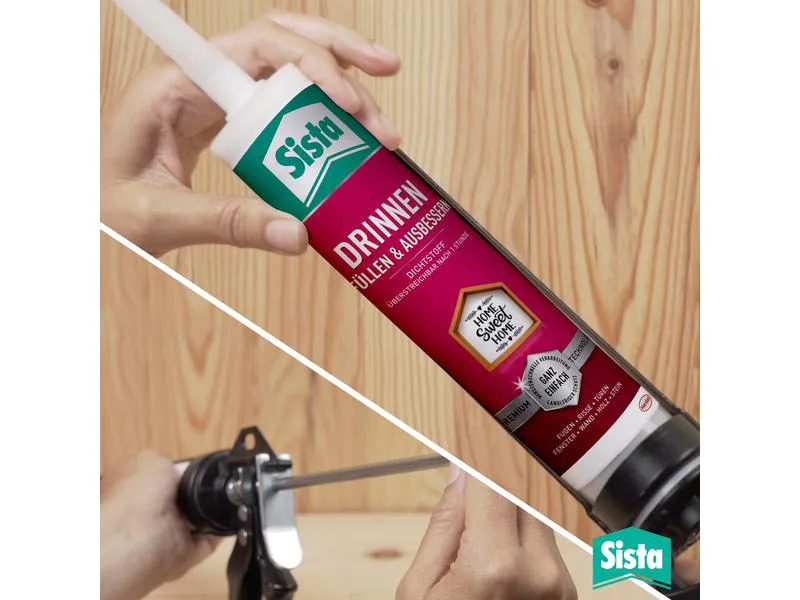 Sista Dichtmasse Drinnen Füllen &amp; Ausbessern 280 ml, Weiss