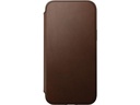 Nomad Book Cover Modern Leather Folio iPhone 14 Plus Braun