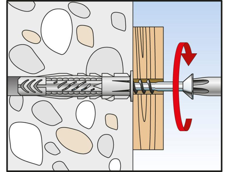 Fischer Universaldübel  UX 10 x 60 R mit Rand, 6 Stück