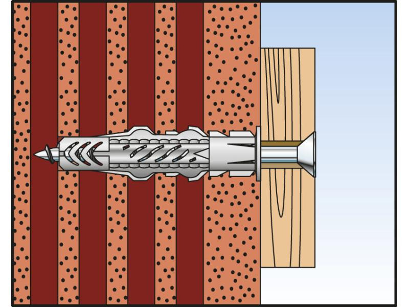 Fischer Universaldübel  UX 10 x 60 R mit Rand, 6 Stück
