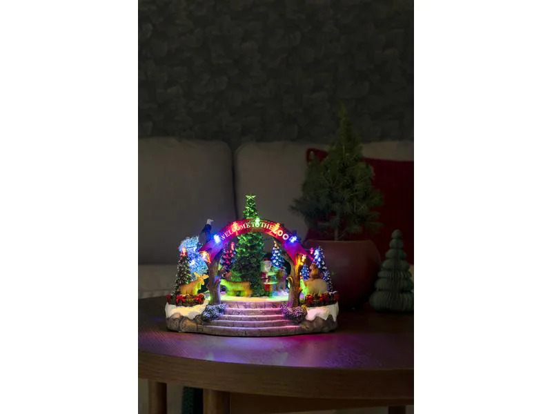 Konstsmide LED-Dekoration Szenerie Weihnachtszoo, 20 cm
