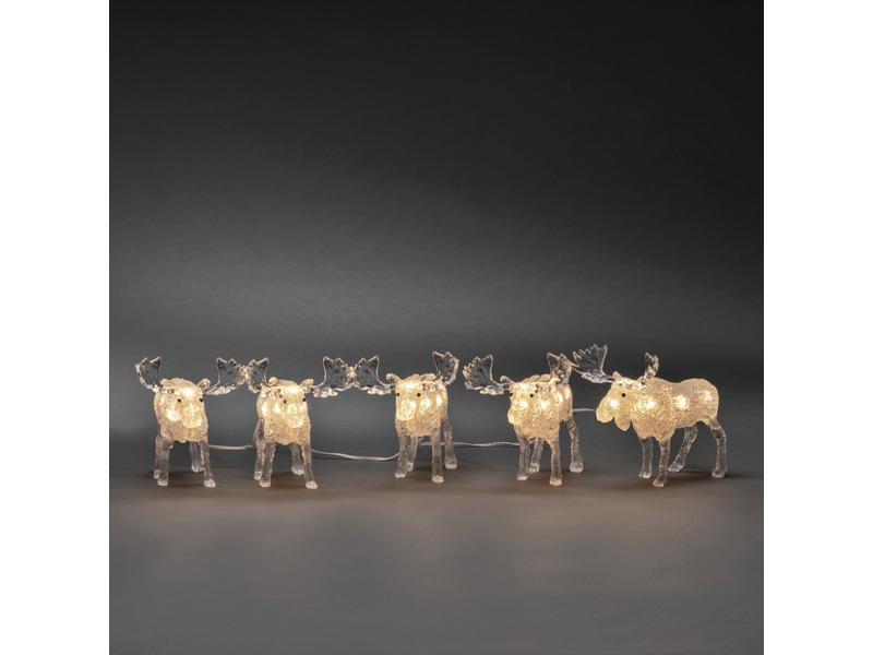 Konstsmide LED-Figur Acryl Elch, 5er Set