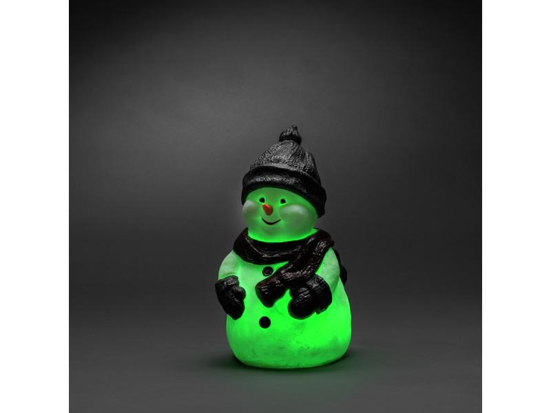 Konstsmide LED-Schneemann LED Kunststoffschneemann, 38 cm, RGB