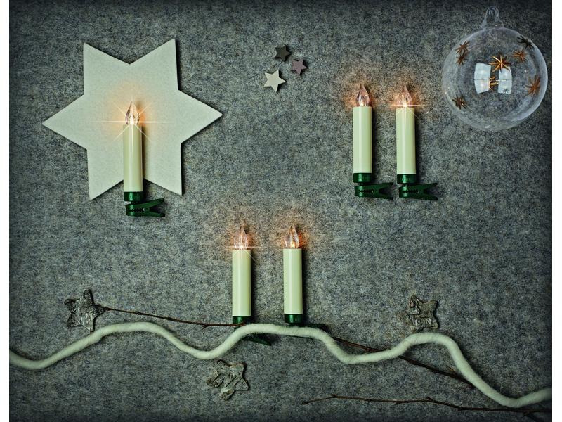 Lumix LED Baumkerze Superlight Starterset Elfenbein 12 Stück