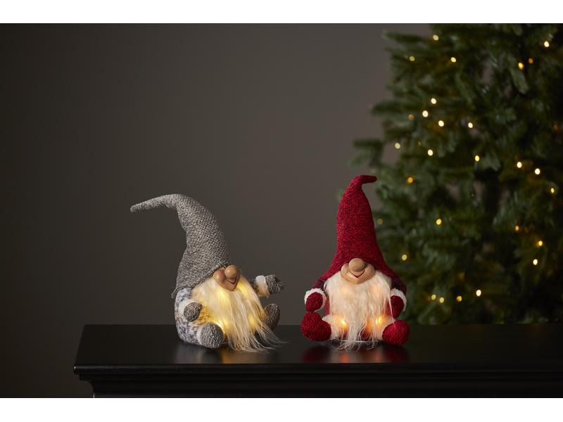 Star Trading LED-Figur Wichtel Rot, 4 LED, 34 cm, indoor