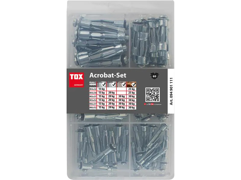Tox-Dübel Dübel Acrobat Set 60 Stück