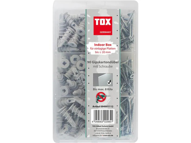 Tox-Dübel Gipskartondübel Indoor Box 180 Stück