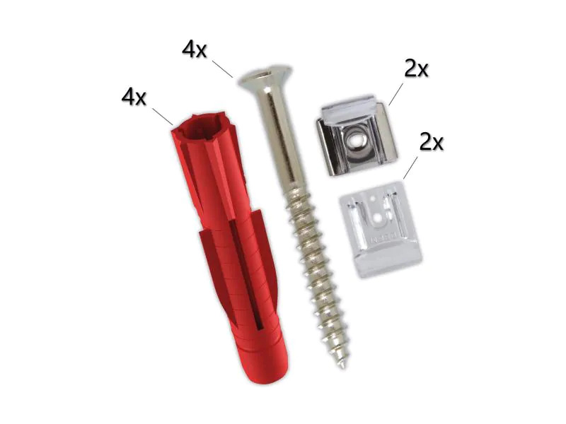 Tox-Dübel Spiegelbefestigung  Look mit Tri 6x36 mm + Schraube 4 Stück