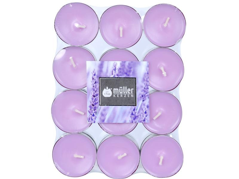 müller Kerzen Duft-Lichte Lavender Fields 24 Stück