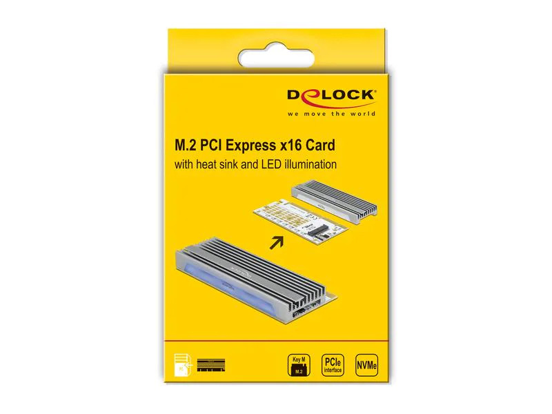 Delock Host Bus Adapter PCI Express x16 - 1x NVMe M.2 Key M