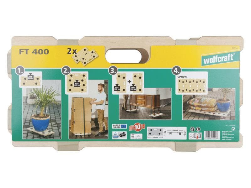 Wolfcraft Möbeltransporter Puzzle FT 400 200 kg