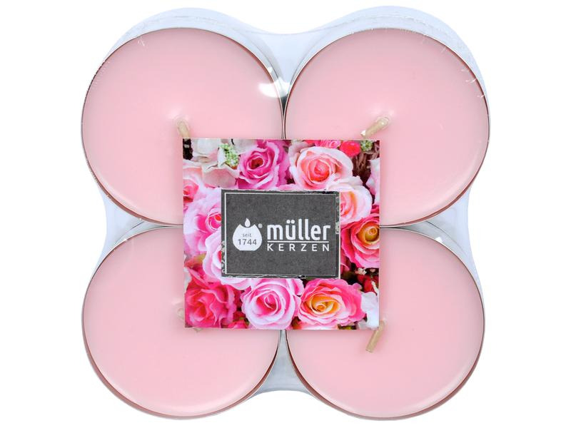 müller Kerzen Maxi Duft-Lichte English Rose 8 Stück