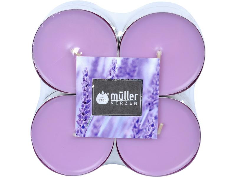 müller Kerzen Maxi Duft-Lichte Lavender Fields 8 Stück