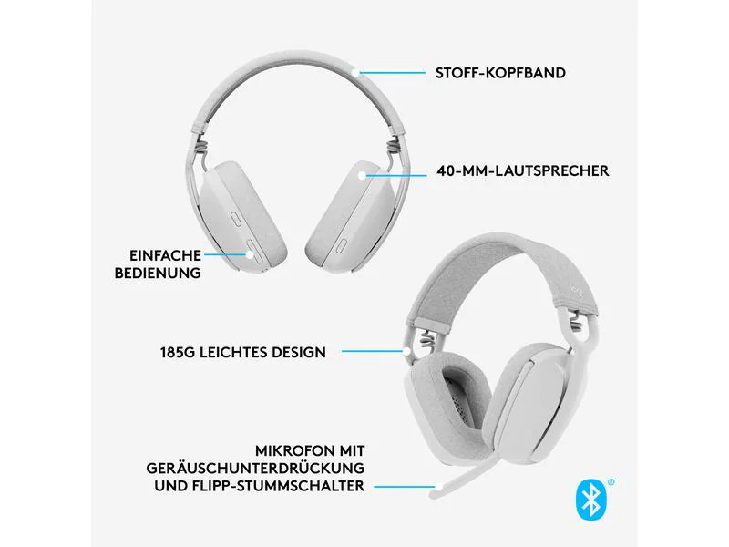 Logitech Headset Zone Vibe 100 Weiss