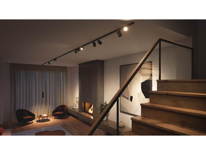 Philips Hue LED Schienenspot Perifo Basis-Set, 4 x 5.2 W, Schwarz