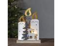 Star Trading LED-Dekolicht Fauna Kerzen 34 cm, Holz