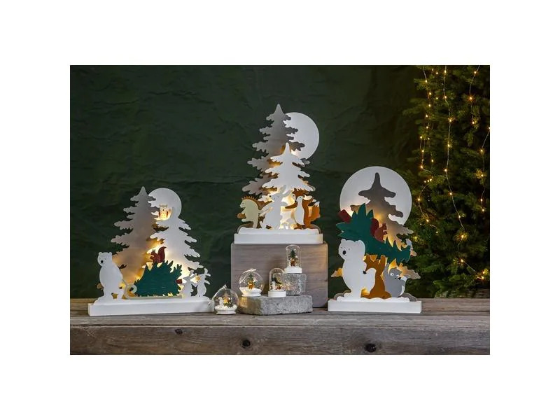 Star Trading LED-Dekolicht Forest Friends 45 cm, Holz