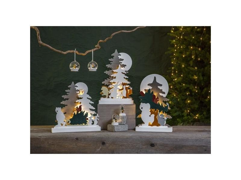 Star Trading LED-Dekolicht Forest Friends 45 cm, Holz