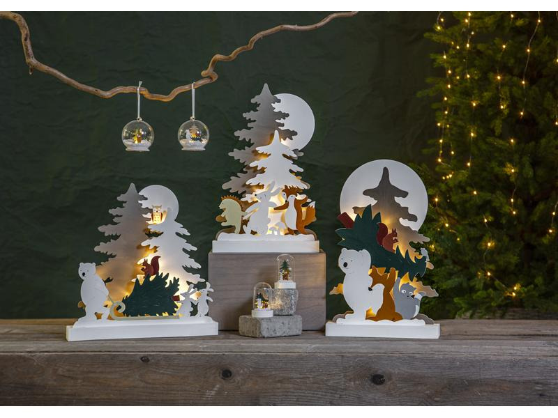 Star Trading LED-Dekolicht Forest Friends 45 cm, Holz