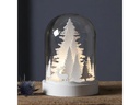 Star Trading LED-Tischdeko Kupol Winterwald 17.5 cm, Weiss