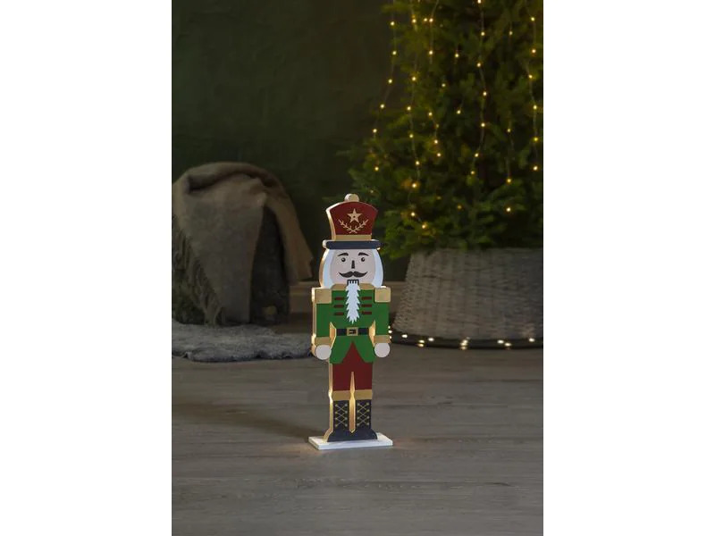 Star Trading LED-Tischdeko Nussknacker 52 cm, 10 LED
