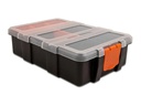 Delock Sortimentskasten Orange / Schwarz 11 Fächer