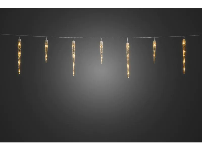 Konstsmide LED-Lichtervorhang 5 m Eiszapfen, 96 LED, Outdoor