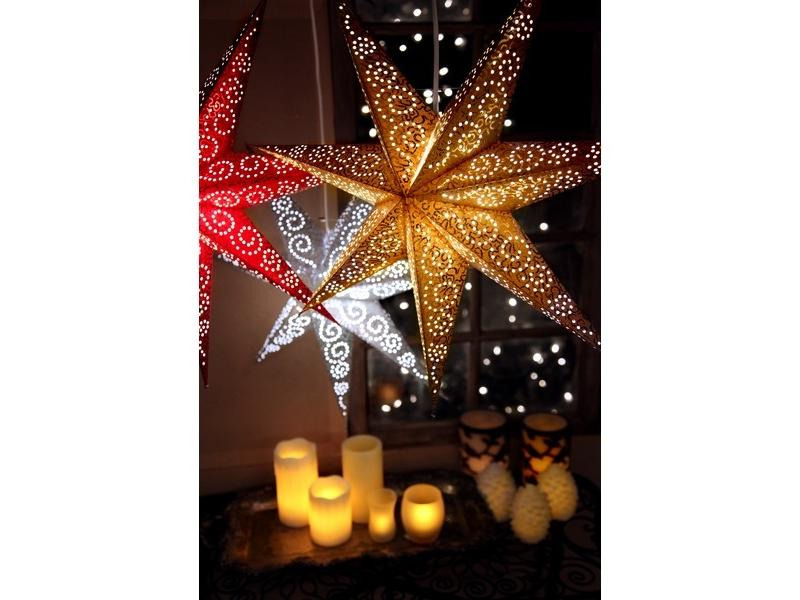 Star Trading LED-Stern Antique 60 cm, Weiss