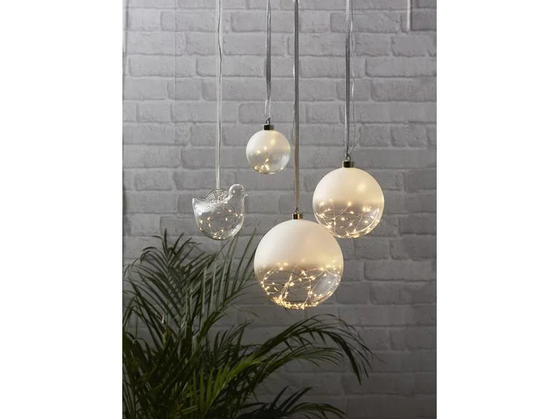 Star Trading LED-Weihnachtskugel Glow 15 LED, 10 cm, indoor