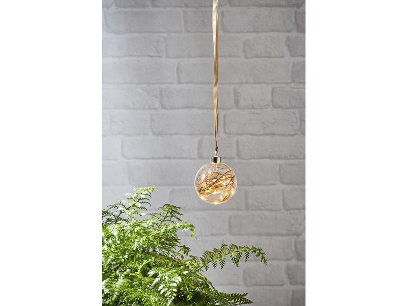 Star Trading LED-Weihnachtskugel Glow 15 LED, 10 cm, indoor
