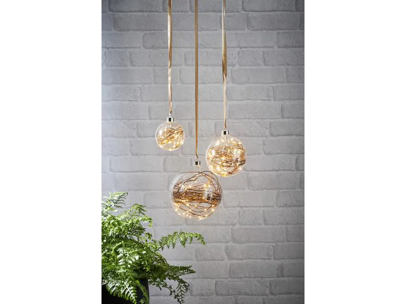 Star Trading LED-Weihnachtskugel Glow 15 LED, 10 cm, indoor