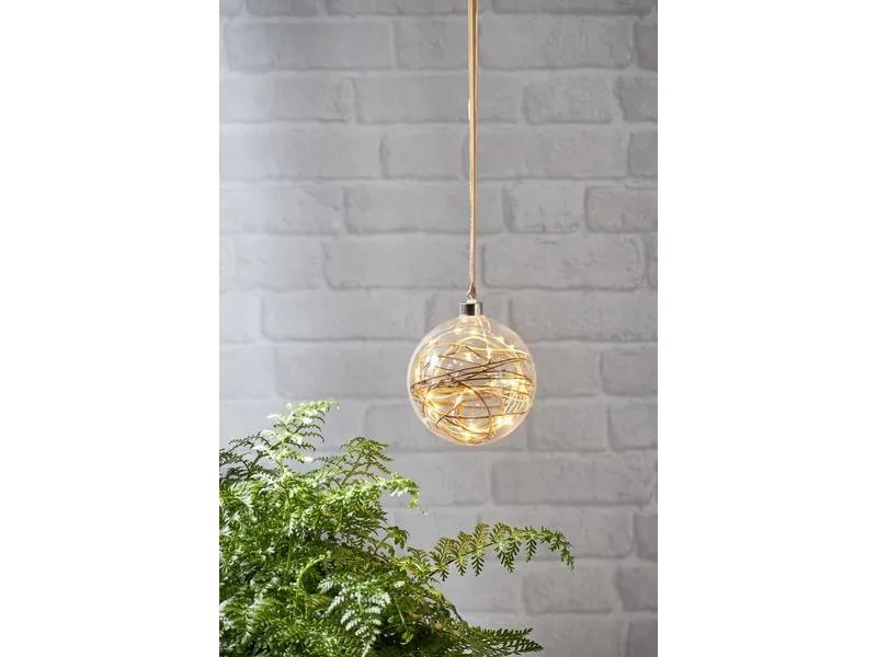 Star Trading LED-Weihnachtskugel Glow 30 LED, 15 cm, indoor