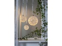 Star Trading LED-Weihnachtskugel Glow Snow 15 LED, 10 cm, indoor