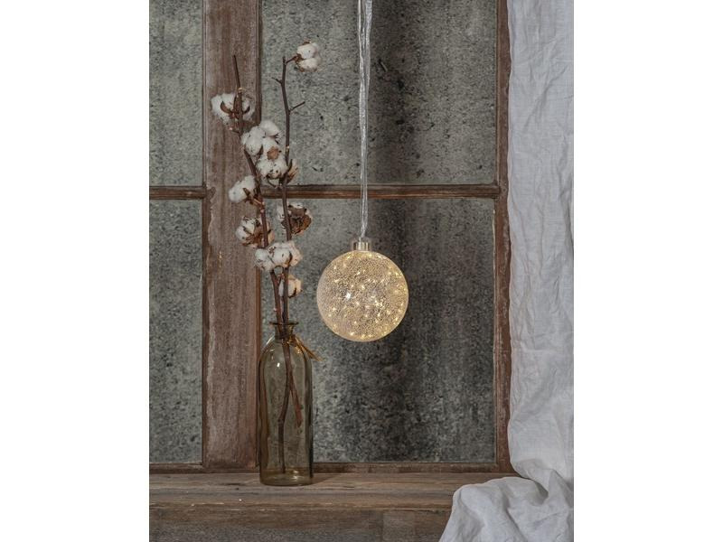 Star Trading LED-Weihnachtskugel Glow Snow 30 LED, 15 cm, indoor