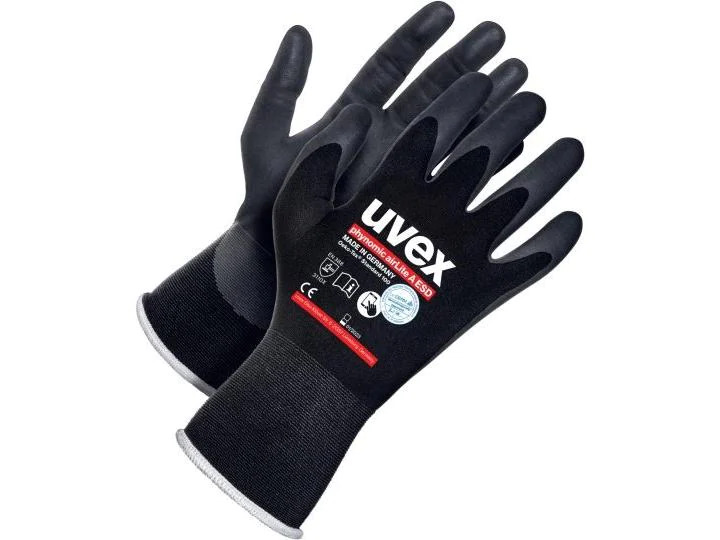 uvex Mechanikerhandschuh Phynomic AirLite A ESD , Schwarz