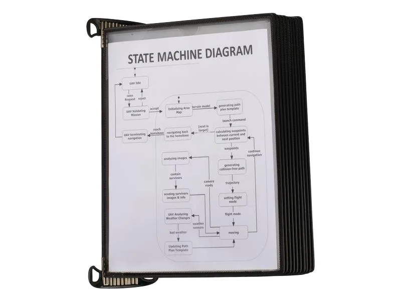 Tarifold Dokumentenhalter Wandelement T-Display Pro Schwarz