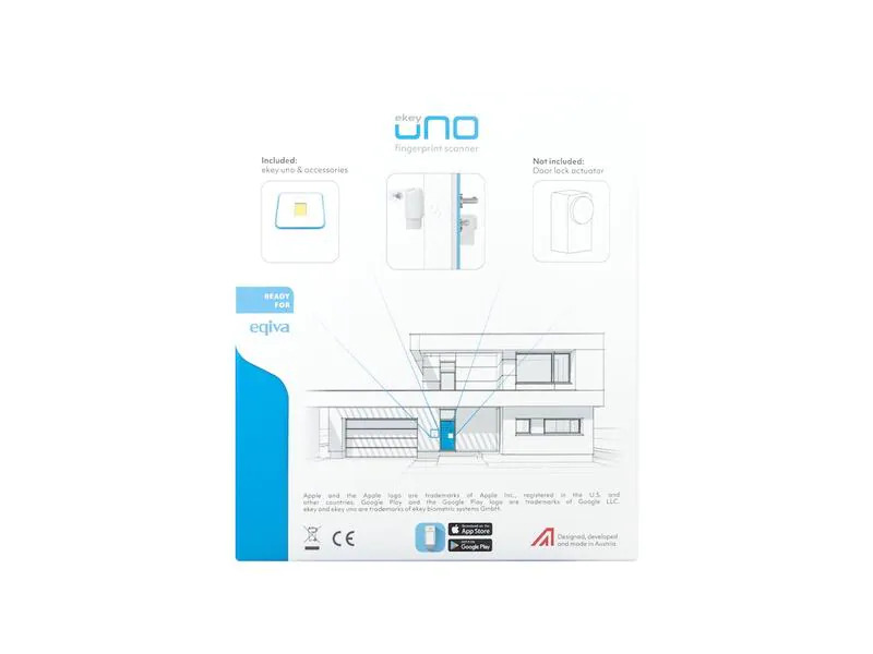 ekey uno Funk Fingerabdruck Sensor mit Akku für Eqiva Türöffner