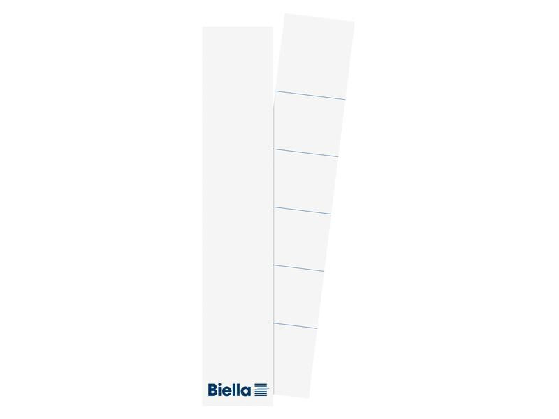 Biella Rückenschilder 2.7 x 14.3 cm, 25 Stück, Weiss