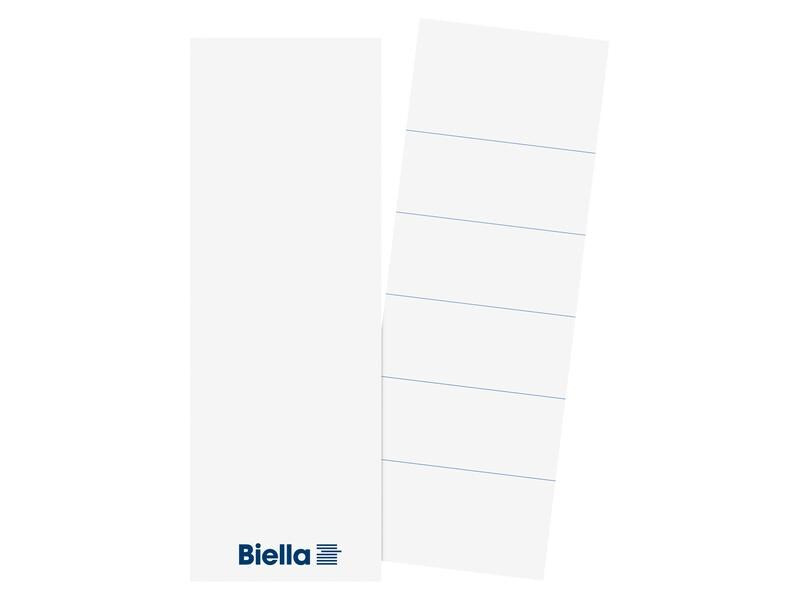 Biella Rückenschilder 5.1 x 14.3 cm, 25 Stück, Weiss